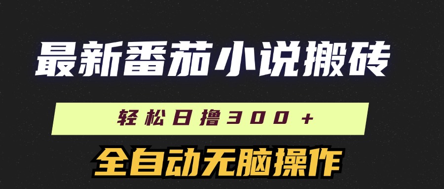 （11904期）最新番茄小说搬砖，日撸300＋！全自动操作，可矩阵放大-凌秋网创
