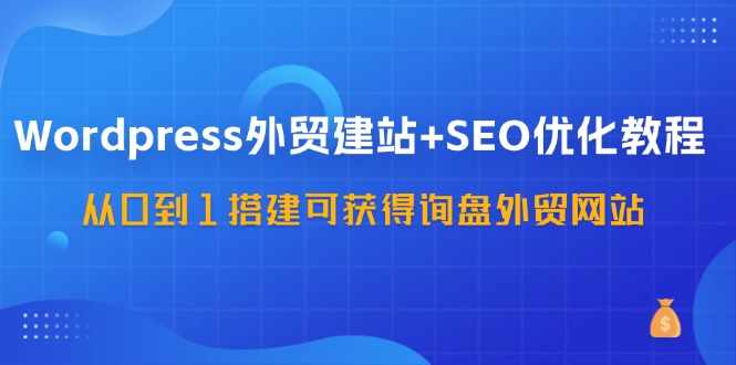 WordPress外贸建站+SEO优化教程，从0到1搭建可获得询盘外贸网站（57节课）-凌秋网创