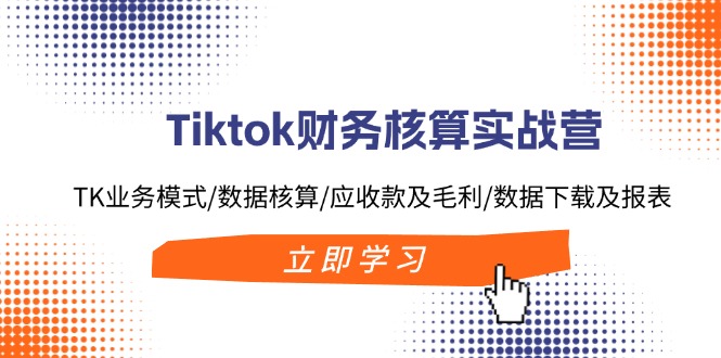 （11978期）Tiktok财务核算实战营：TK业务模式/数据核算/应收款及毛利/数据下载及报表-凌秋网创