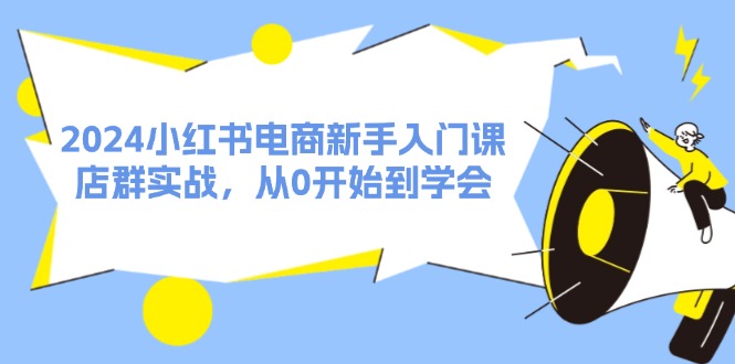 （11988期）2024小红书电商新手入门课，店群实战，从0开始到学会（31节）-凌秋网创
