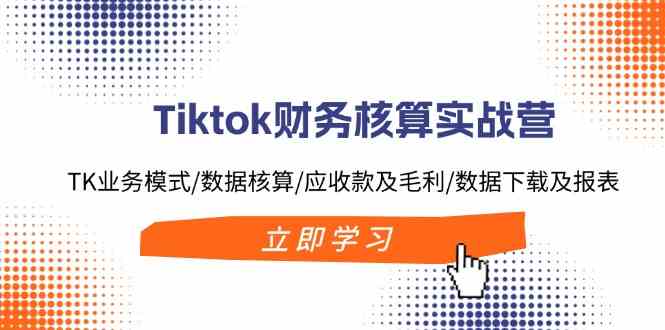 Tiktok财务核算实战营：TK业务模式/数据核算/应收款及毛利/数据下载及报表-凌秋网创