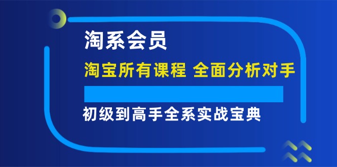 （12055期）淘系会员【淘宝所有课程，全面分析对手】，初级到高手全系实战宝典-凌秋网创