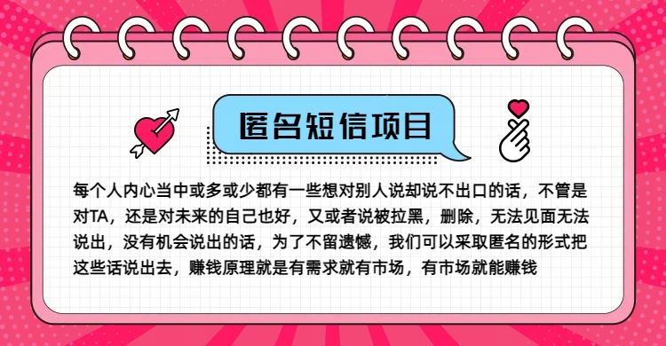 冷门小众赚钱项目，匿名短信，玩转信息差，月入五位数【揭秘】-凌秋网创