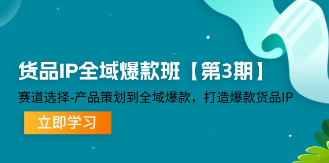 （12078期）货品-IP全域爆款班【第3期】赛道选择-产品策划到全域爆款，打造爆款货品IP-凌秋网创