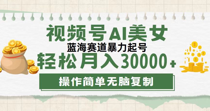 （12087期）视频号AI美女跳舞，轻松月入30000+，蓝海赛道，流量池巨大，起号猛，无…-凌秋网创