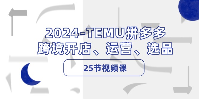 （12106期）2024-TEMU拼多多·跨境开店、运营、选品（25节视频课）-凌秋网创