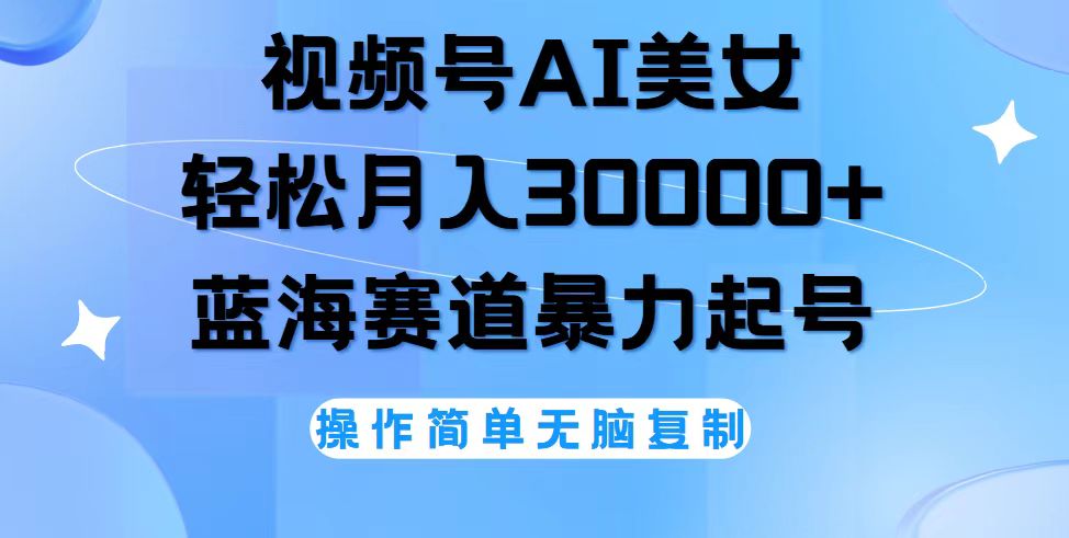 （12125期）视频号AI美女跳舞，轻松月入30000+，蓝海赛道，流量池巨大，起号猛，无…-凌秋网创