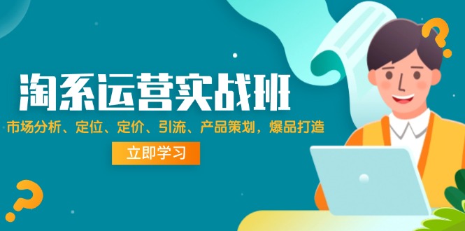 （12186期）淘系运营实战班：市场分析、定位、定价、引流、产品策划，爆品打造-凌秋网创