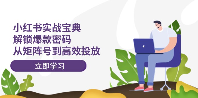 小红书实战宝典：解锁爆款密码，从矩阵号到高效投放-凌秋网创