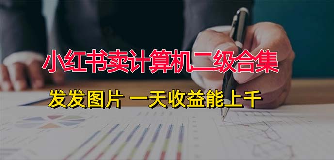 （12228期）小红书卖计算机二级合集，发发图片 一天收益能上千-凌秋网创