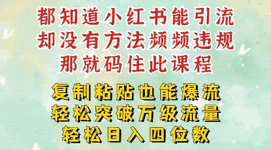 小红书靠复制粘贴一周突破万级流量池干货，以减肥为例，每天稳定引流变现四位数【揭秘】-凌秋网创