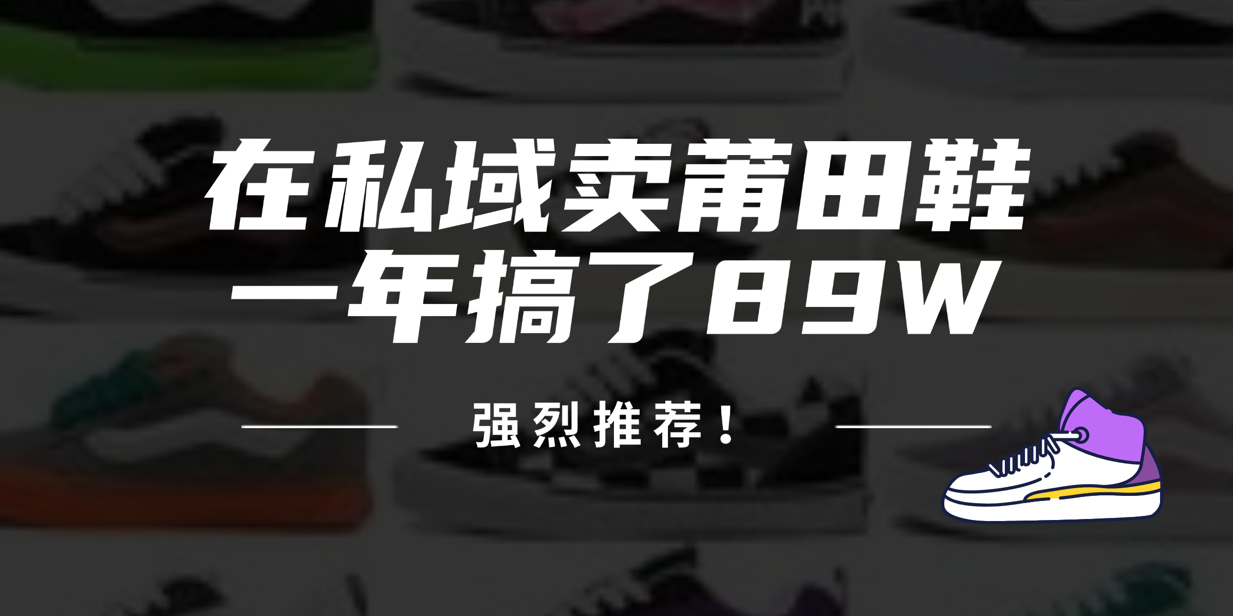 （12370期）24年在私域卖莆田鞋，一年搞了89W，强烈推荐！-凌秋网创