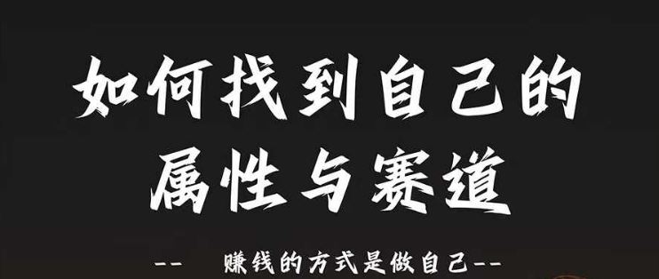 赛道和属性2.0：如何找到自己的属性与赛道，赚钱的方式是做自己-凌秋网创