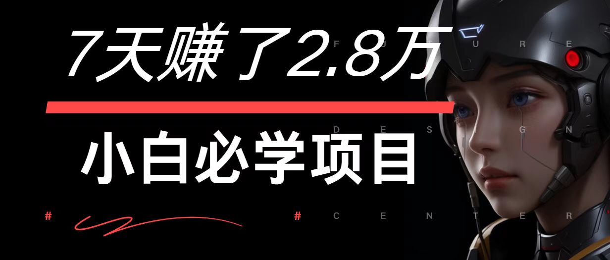 7天赚了2.8万！每单利润最少500+，轻松月入7万+小白有手就行-凌秋网创