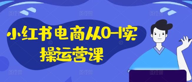 小红书电商从0-1实操运营课，小红书手机实操小红书/IP和私域课/小红书电商电脑实操板块等-凌秋网创