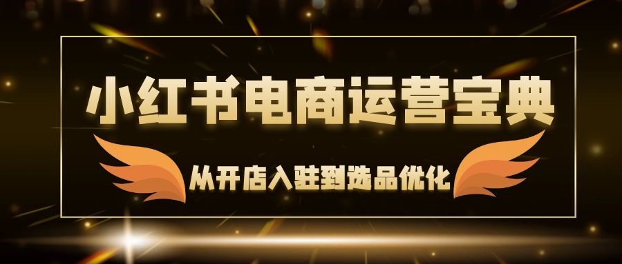 （12497期）小红书电商运营宝典：从开店入驻到选品优化，一站式解决你的电商难题-凌秋网创