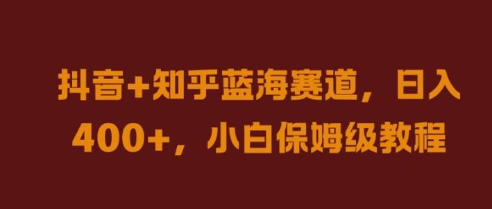 抖音+知乎蓝海赛道，日入几张，小白保姆级教程【揭秘】-凌秋网创