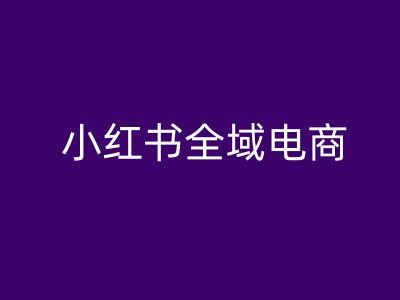 小红书全域电商，小红书电商教程-凌秋网创
