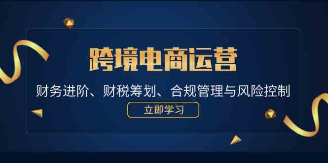 跨境电商运营：财务进阶、财税筹划、合规管理与风险控制-凌秋网创