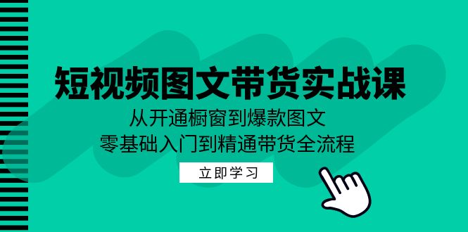短视频图文带货实战课：从开通橱窗到爆款图文，零基础入门到精通带货-凌秋网创