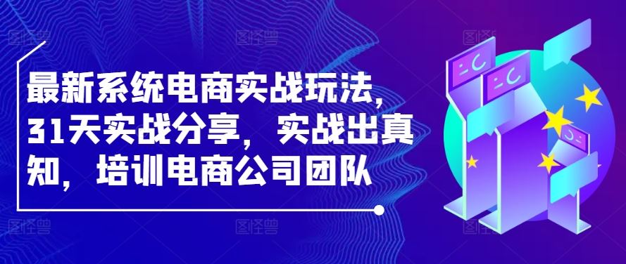 最新系统电商实战玩法，31天实战分享，实战出真知，培训电商公司团队-凌秋网创