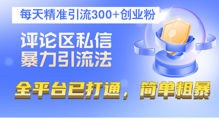（12714期）评论区私信暴力引流法，每天精准引流300+创业粉，全平台已打通，简单粗暴-凌秋网创