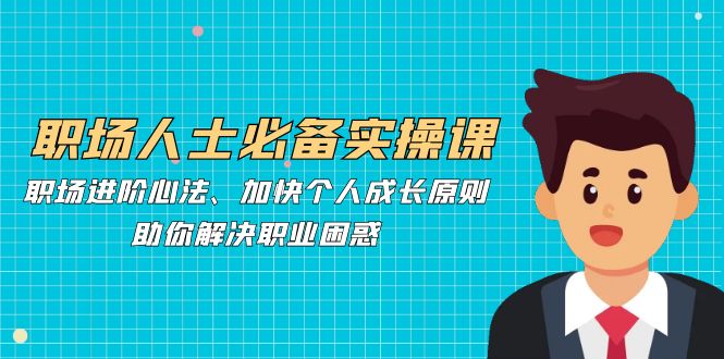 （12863期）职场人士必备实操课：职场进阶心法、加快个人成长原则，助你解决职业困惑-凌秋网创