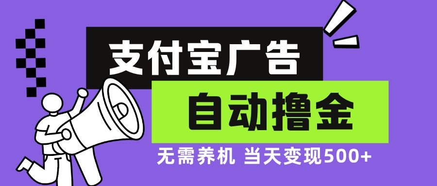 （13101期）支付宝广告全自动撸金，无需养机，当天落地500+-凌秋网创