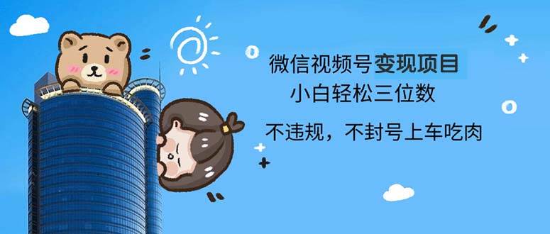 （13115期）2024最新微信视频号变现项目，小白轻松月入四位数-凌秋网创