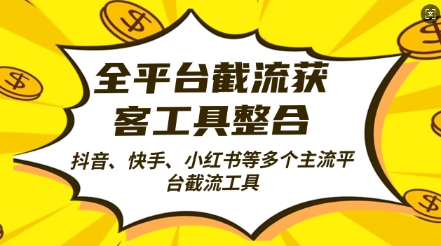 全平台截流获客工县整合全自动引流，日引2000+精准客户【揭秘】-凌秋网创