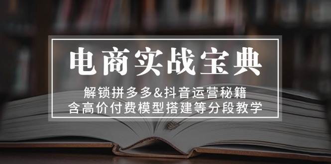 （13195期）电商实战宝典 解锁拼多多&抖音运营秘籍 含高价付费模型搭建等分段教学-凌秋网创