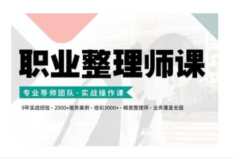 职业整理师培训(新版)，实战操作课-凌秋网创