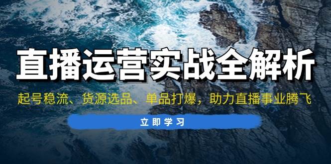 （13294期）直播运营实战全解析：起号稳流、货源选品、单品打爆，助力直播事业腾飞-凌秋网创