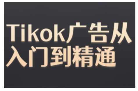 Tiktok Ads实操教程，Tiktok广告从入门到精通-凌秋网创