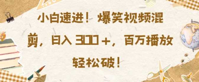 小白速进，爆笑视频混剪，日入3张，百万播放轻松破【揭秘】-凌秋网创
