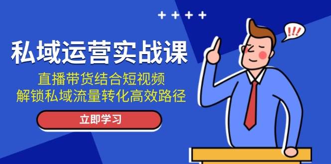 （13587期）私域运营实战课：直播带货结合短视频，解锁私域流量转化高效路径-凌秋网创