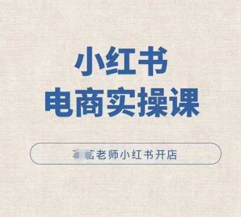 小红薯电商实操课，小红书开店实操必学课-凌秋网创