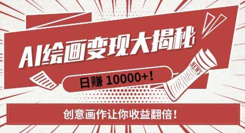 AI梦境绘画致富秘籍，复制粘贴，新手也能快速掌握，创意画作让你收益翻倍-凌秋网创