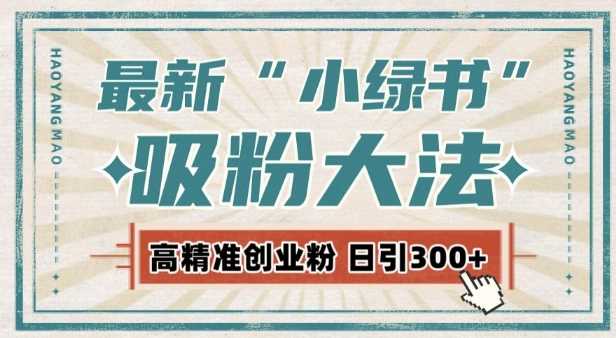 最新自动化“吸粉术”，小绿书激活私域流量，每日轻松吸引300+高质精准粉!-凌秋网创