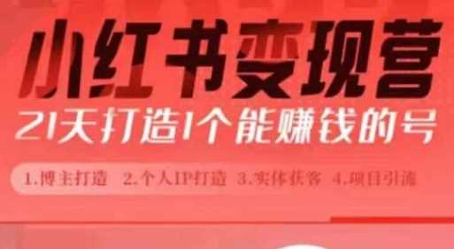小红书博主课，21天从0到1打造1个能赚钱的红薯号，适用于新手小白-凌秋网创