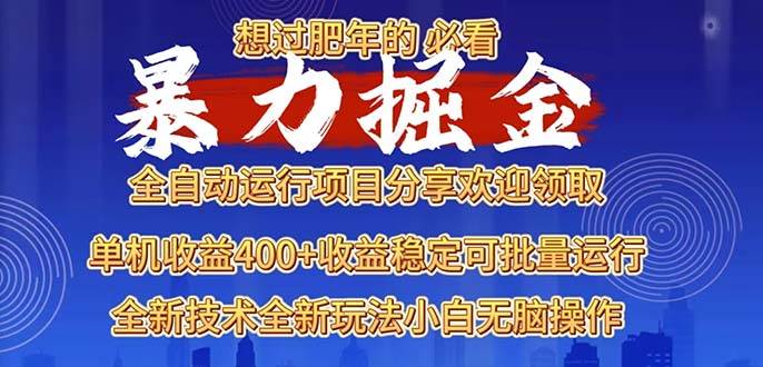 （13675期）2025暴力掘金项目，想过肥年必看！-凌秋网创