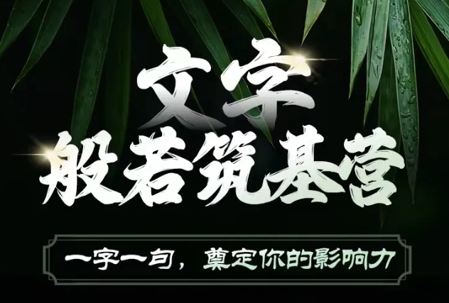 文字般若筑基营，用文字打造自己的影响力，写好文案 写出影响力 写出吸金力-凌秋网创