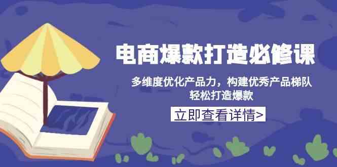 电商爆款打造必修课：多维度优化产品力，构建优秀产品梯队，轻松打造爆款-凌秋网创