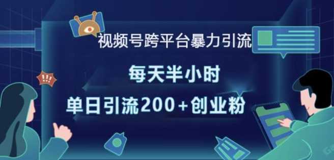 视频号跨平台暴力引流，每天半小时，单日引流200+精准创业粉-凌秋网创