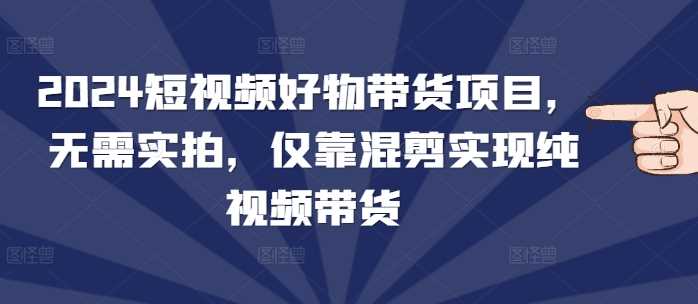 2024短视频好物带货项目，无需实拍，仅靠混剪实现纯视频带货-凌秋网创