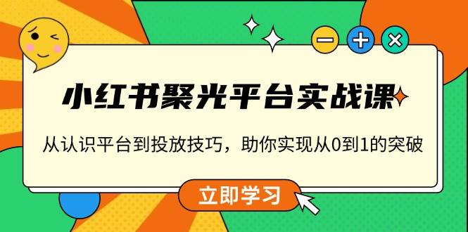 （13775期）小红书 聚光平台实战课，从认识平台到投放技巧，助你实现从0到1的突破-凌秋网创