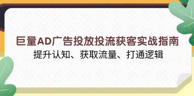 巨量AD广告投放投流获客实战指南，提升认知、获取流量、打通逻辑-凌秋网创