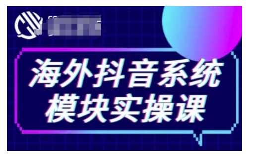 海外抖音Tiktok系统模块实操课，TK短视频带货，TK直播带货，TK小店端实操等-凌秋网创