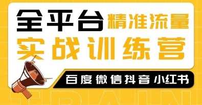全平台精准流量实战训练营，百度微信抖音小红书SEO引流教程-凌秋网创