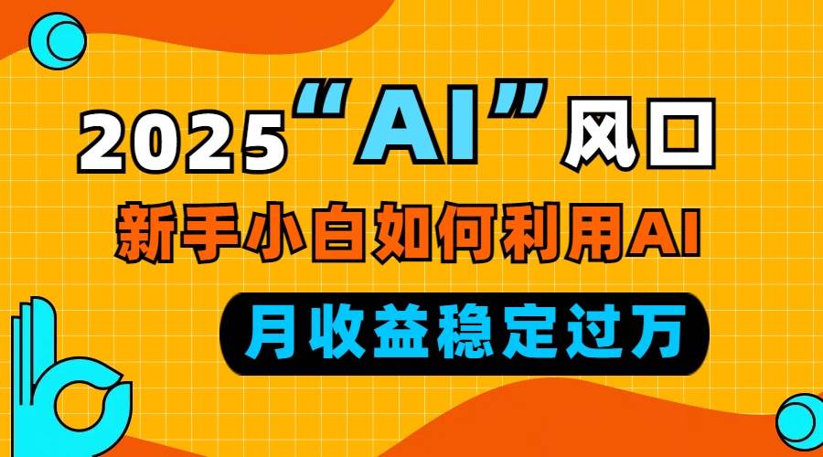 （13821期）2025“ AI ”风口，新手小白如何利用ai，每月收益稳定过万-凌秋网创